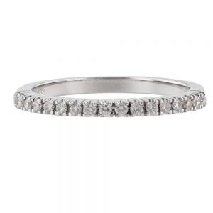 Nazar's 18K White Gold Diamond Wedding Band