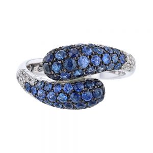 nazar's sapphire and diamond cocktail ring