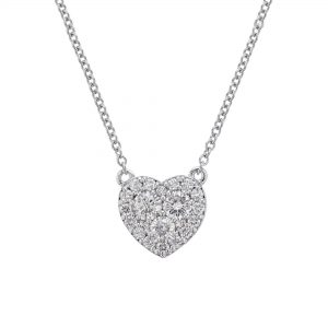 Nazar's Heart Diamond Pendant 14k White Gold