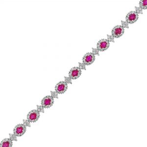 diamond and ruby tennis bracelet