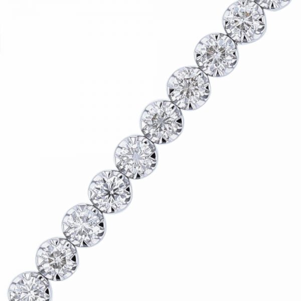 Nazar's 5ct 18k white gold diamond tennis bracelet