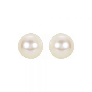 Nazazr's 6mm akoya pearl stud earrings 14k white gold