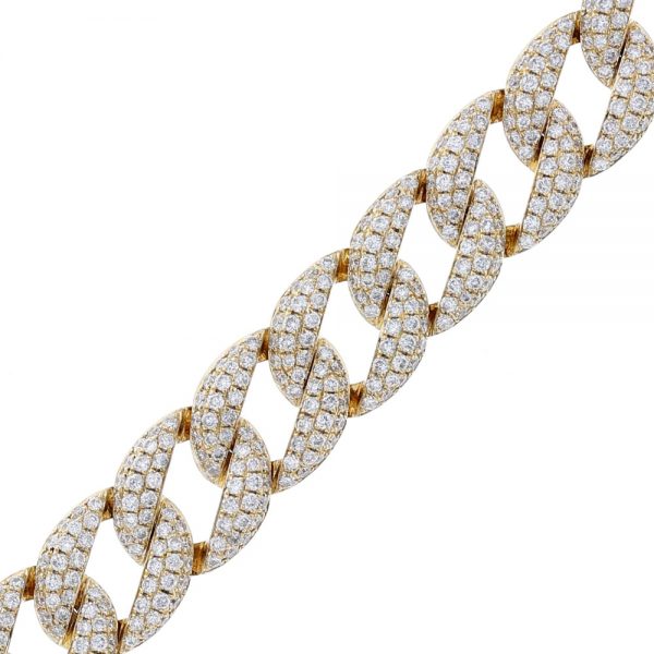5.52 carat diamond gold link bracelet