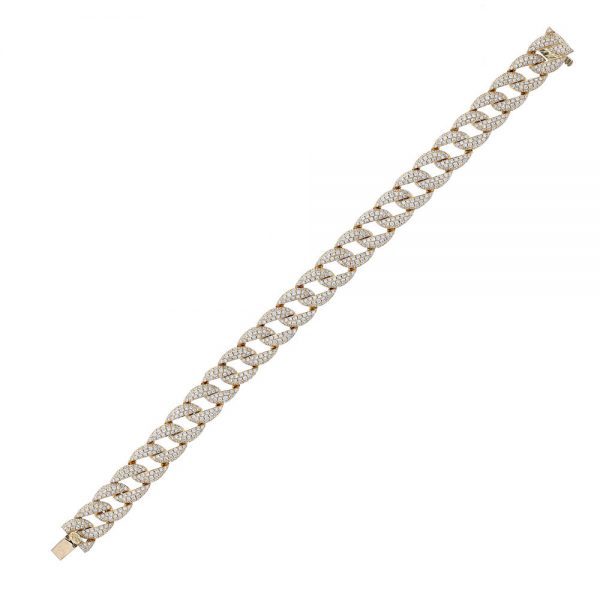 5.52 carat diamond gold link bracelet