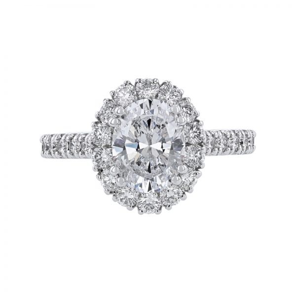 14K White Gold 30 Diamond Engagement Ring