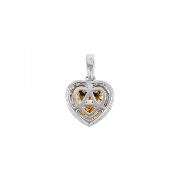 18K White & Yellow Gold Diamond Pendant