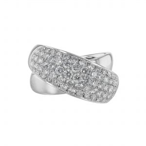 Criss-Cross Dome Diamond Ring