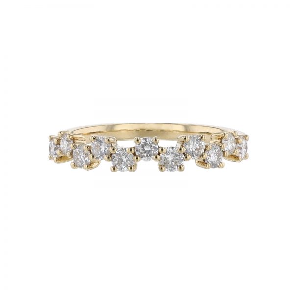 Diamond Offset Wedding Band