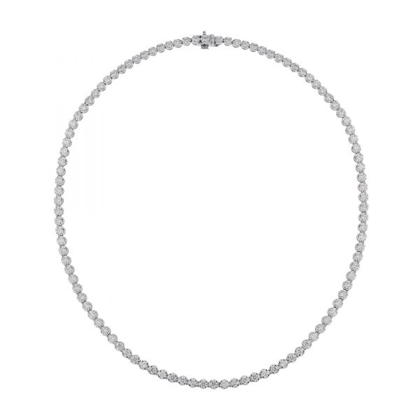 18K White Gold Diamond Necklace 8.22ct