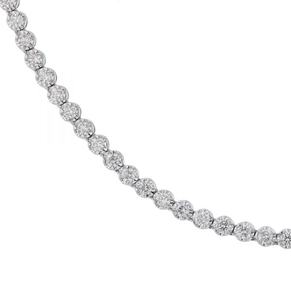 18K White Gold Diamond Necklace 8.22ct