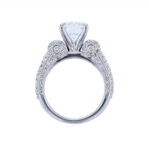 14K White Gold Cylinder Diamond Ring