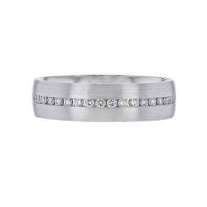 Diamond Channel Row Men's Eternity Band