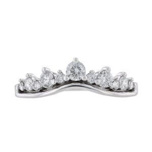 Tiara Crown Round Diamond Band, 0.49ct.